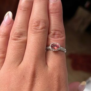 14k white gold diamond band ring